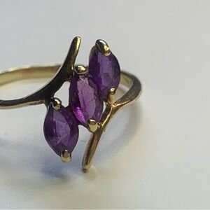 10kt Gold and Purple Amethyst Women's Ring